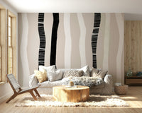 A serene urban forest wall mural for your decor.

