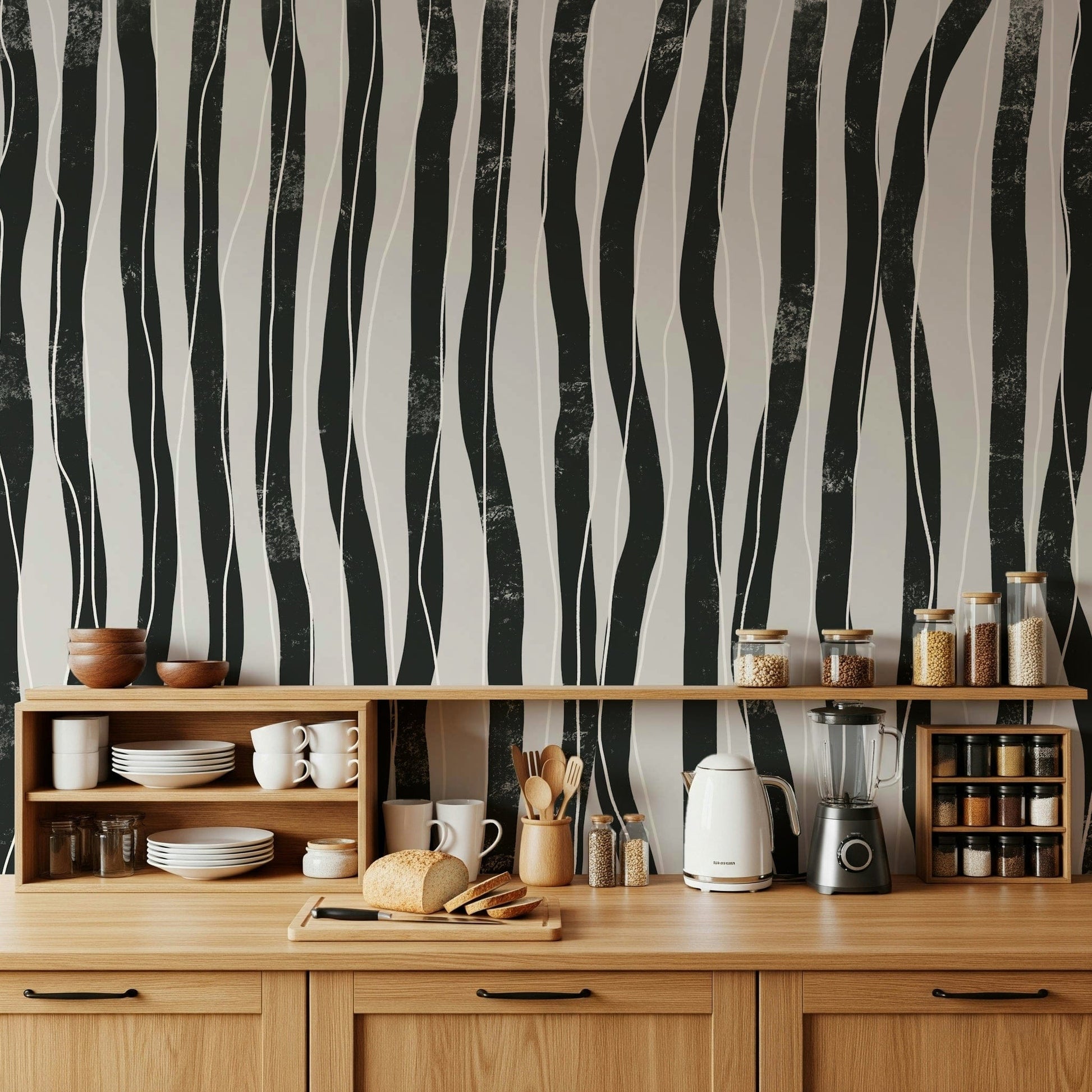 A classic stripe design wallpaper for walls.