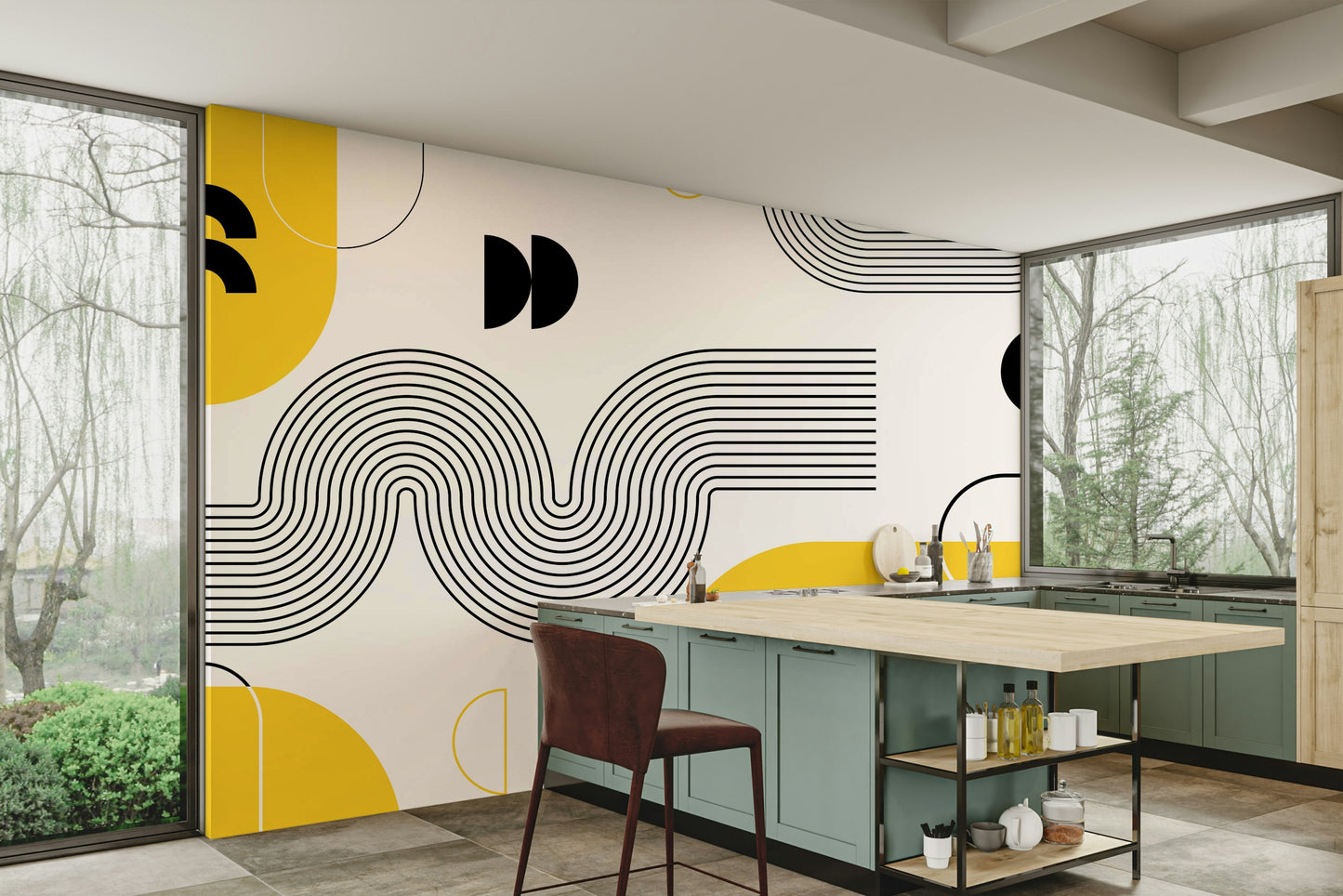 Funky Modern Bold Retro Wall Accent

