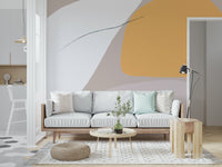 A contemplative gentle stroke wallpaper mural for a feature wall.