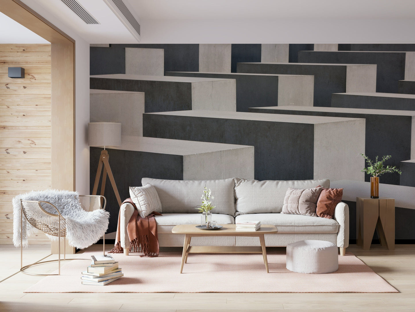 Concrete Geometry Wall Mural -2248764
