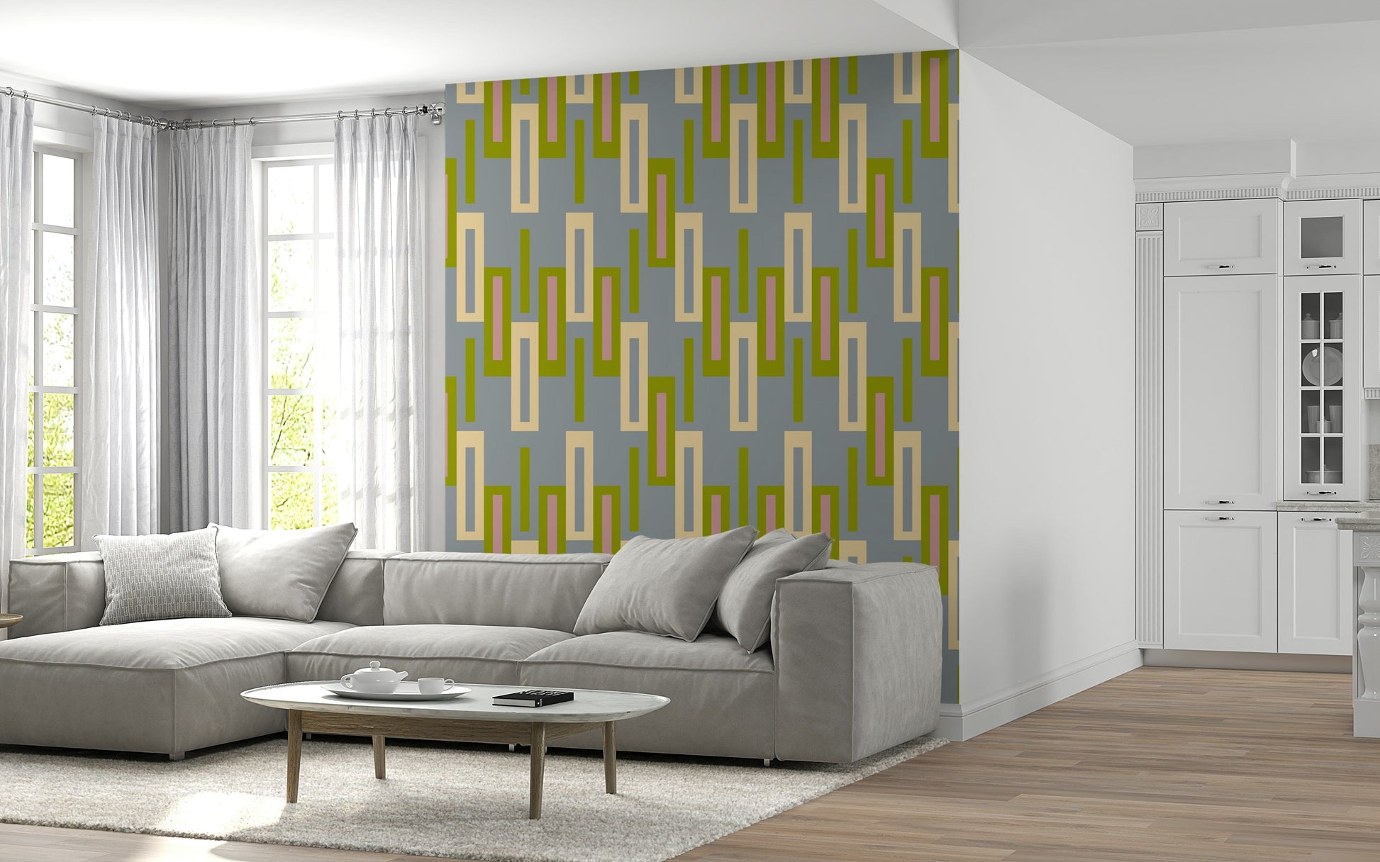 Elegant moderno wallpaper with minimalist lines and modern design elements.