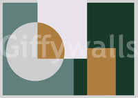 Artful abstract design for walls Modern Geometric Harmony print.