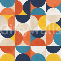 Eye catching circle pattern wallpaper for interiors