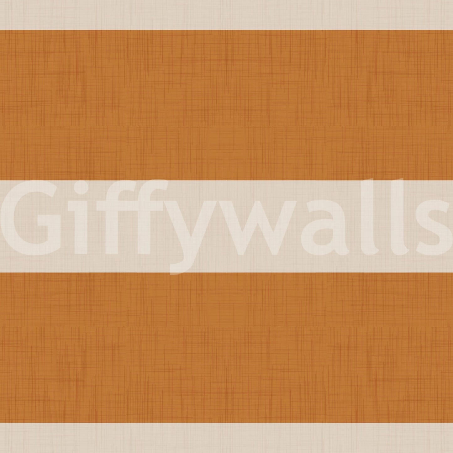Modern Horizontal Stripe Terracotta Cream Wallpaper⁠