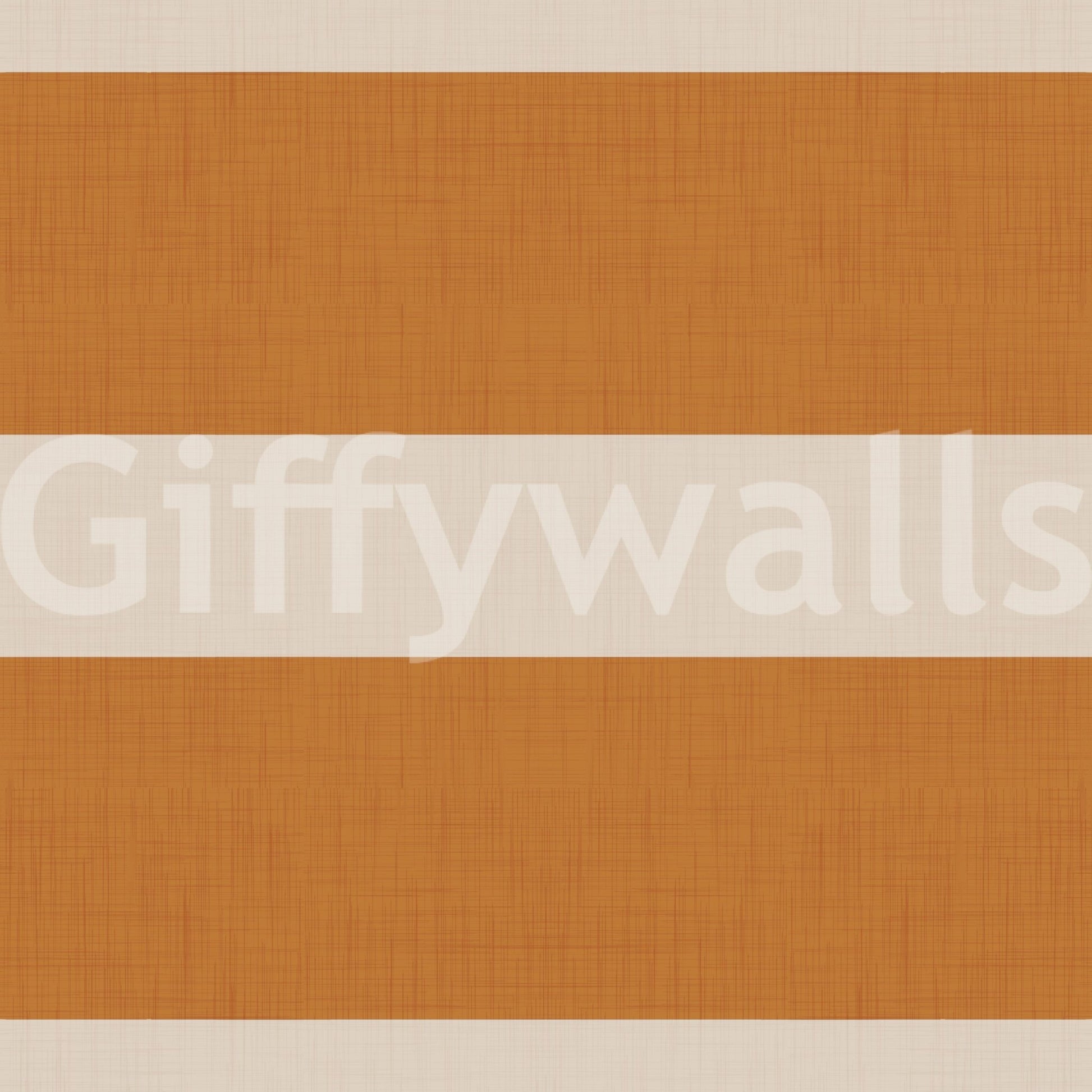 Modern Horizontal Stripe Terracotta Cream Wallpaper⁠