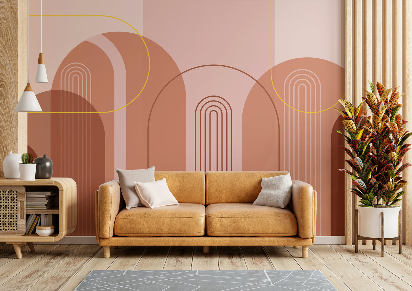 Bold, dynamic arch patterns for interiors

