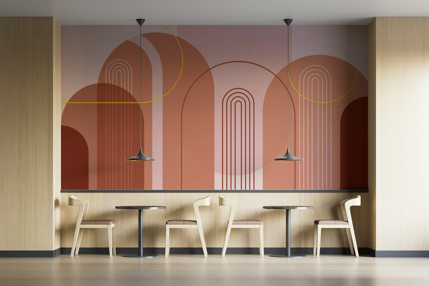 Sleek arches adding architectural flair

