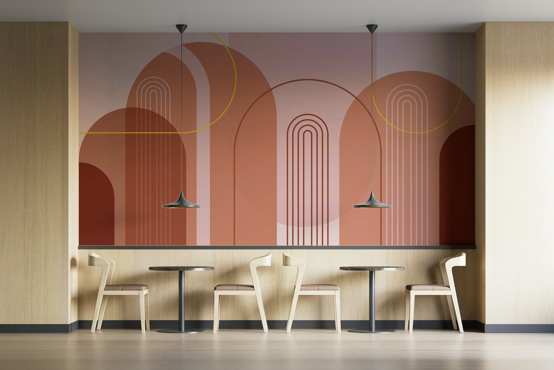Sleek arches adding architectural flair

