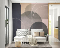 Sophisticated Mid Century linen 2 wall mural for modern homes

