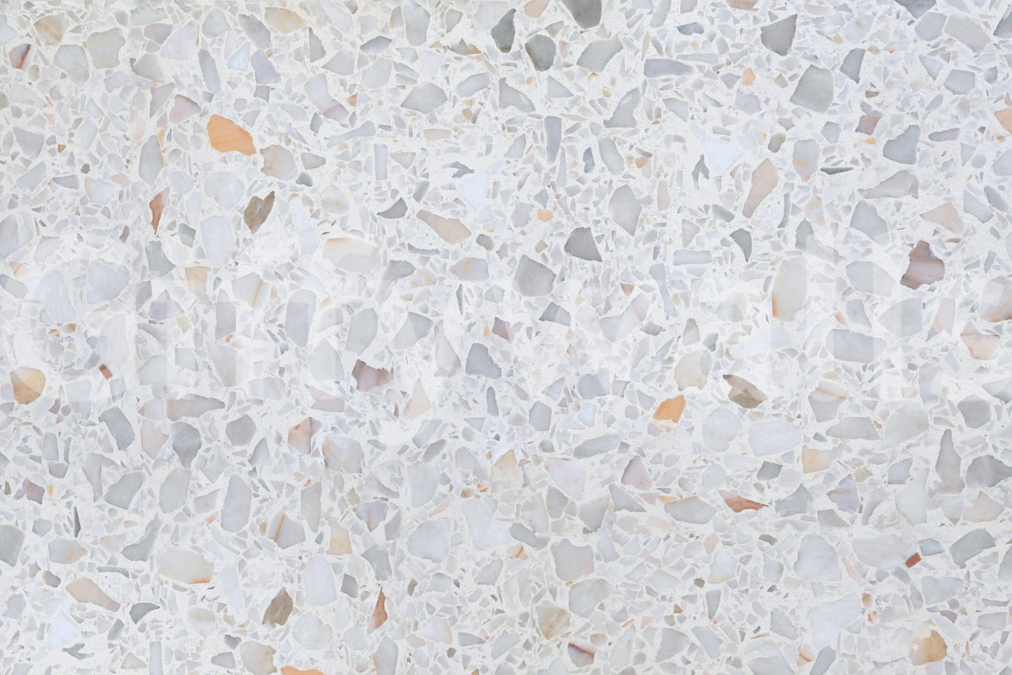 Grayscale Natural Marble terrazzo rock printed wallpaper.