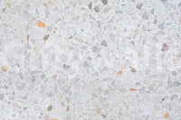 Grayscale Natural Marble terrazzo rock printed wallpaper.
