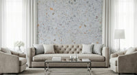 Modern Terrazzo Natural Marble: Pebbled stone mural.