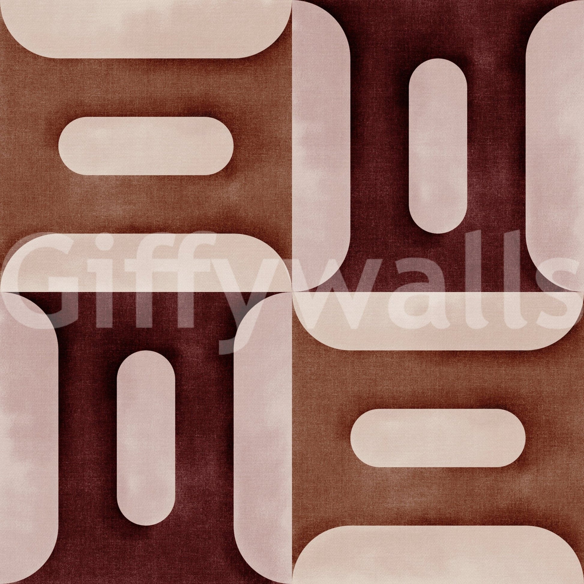 Modern Textured Geometries Clay Wallpaper⁠