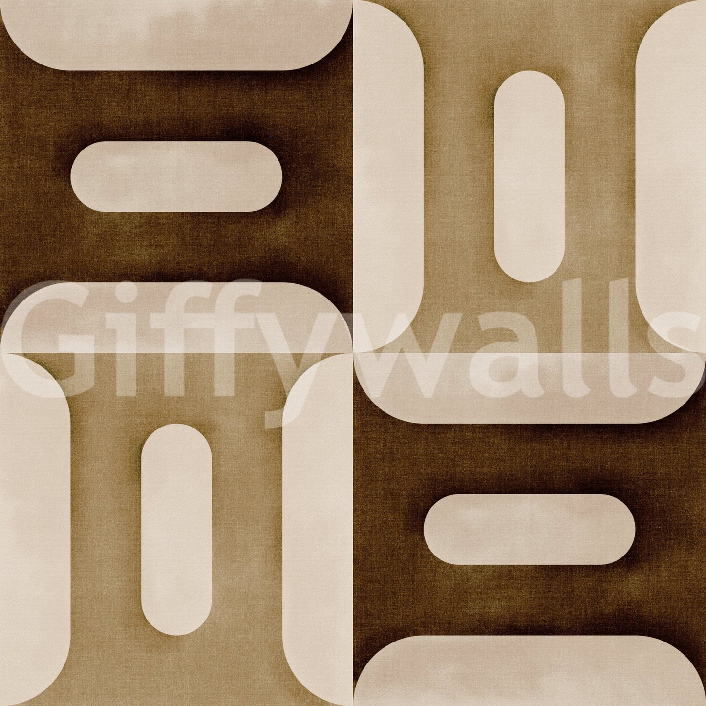 Modern Textured Geometries Earthy Wallpaper⁠