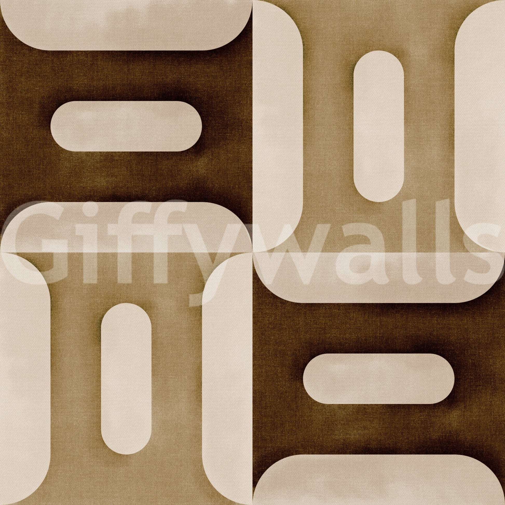 Modern Textured Geometries Earthy Wallpaper⁠