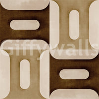 Modern Textured Geometries Earthy Wallpaper⁠