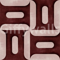 Modern Textured Geometries Wine Wallpaper⁠