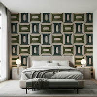 Modern Textured Geometries Winter Wallpaper⁠