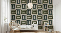 Modern Textured Geometries Winter Wallpaper⁠