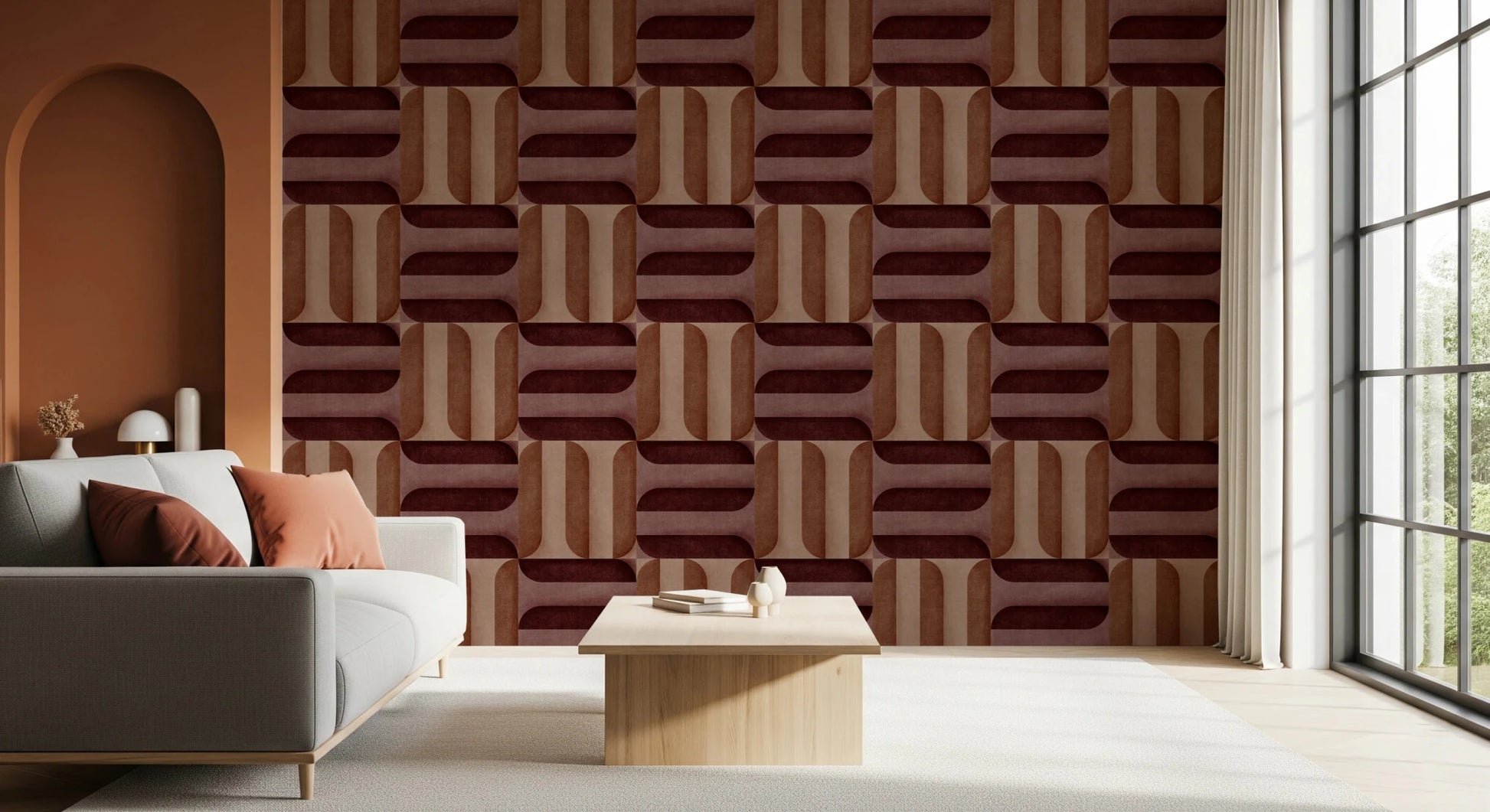 Modern Textured Signs Clay Wallpaper⁠