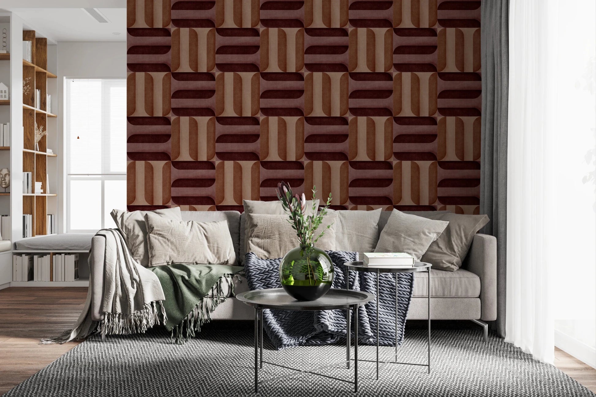 Modern Textured Signs Clay Wallpaper⁠