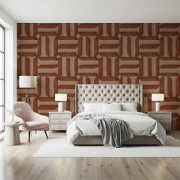 Modern Textured Signs Copper Wallpaper⁠