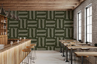 Modern Textured Signs Olive Wallpaper⁠