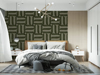 Modern Textured Signs Olive Wallpaper⁠
