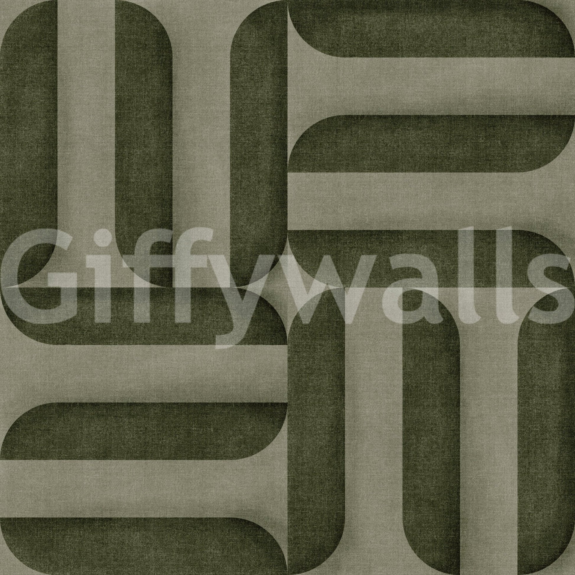 Modern Textured Signs Olive Wallpaper⁠