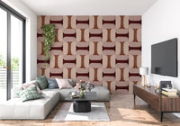 Modern Textured Tiles Clay Wallpaper⁠