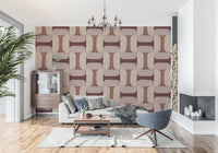 Modern Textured Tiles Clay Wallpaper⁠