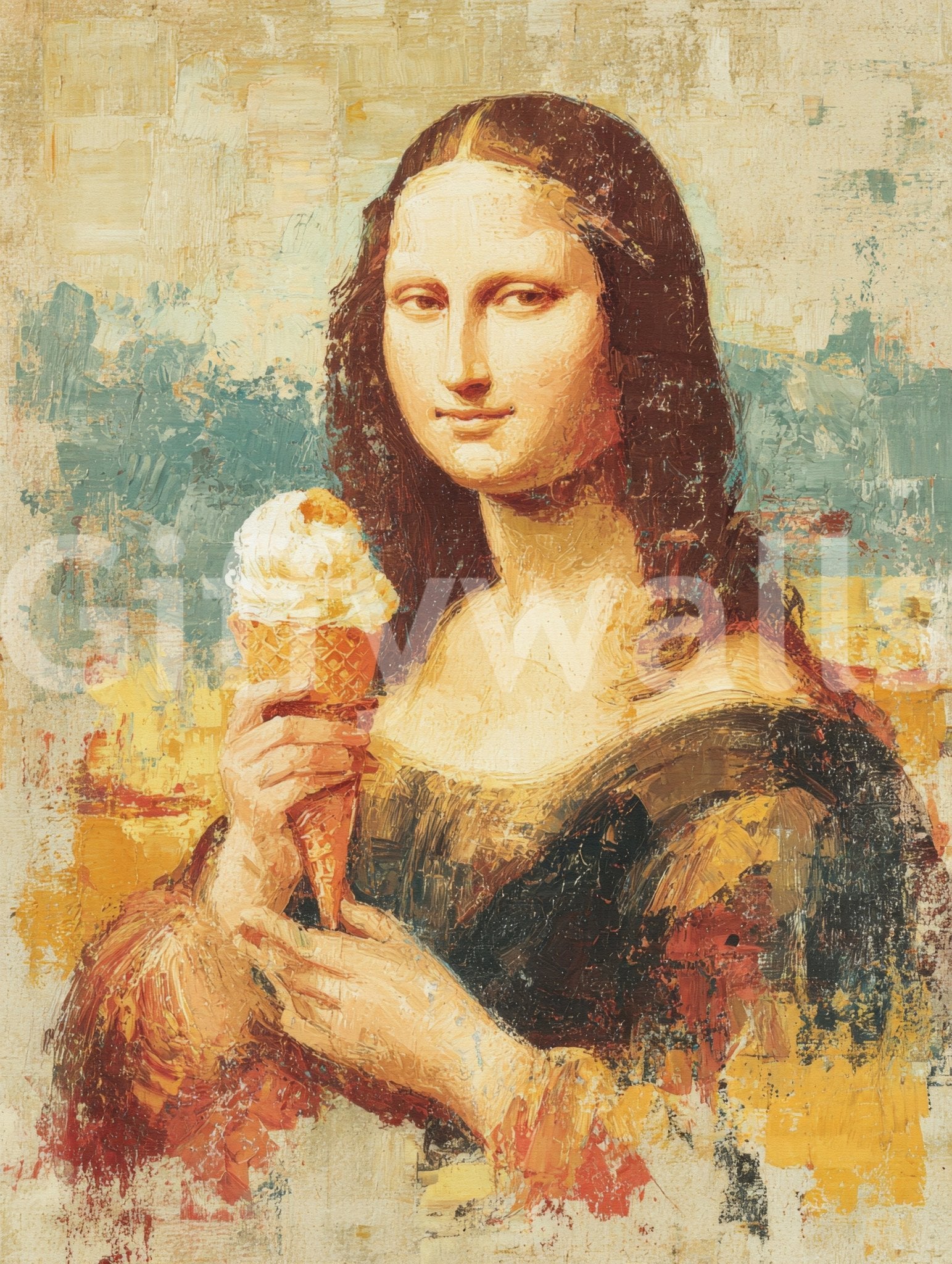 famous painting with a modern update

