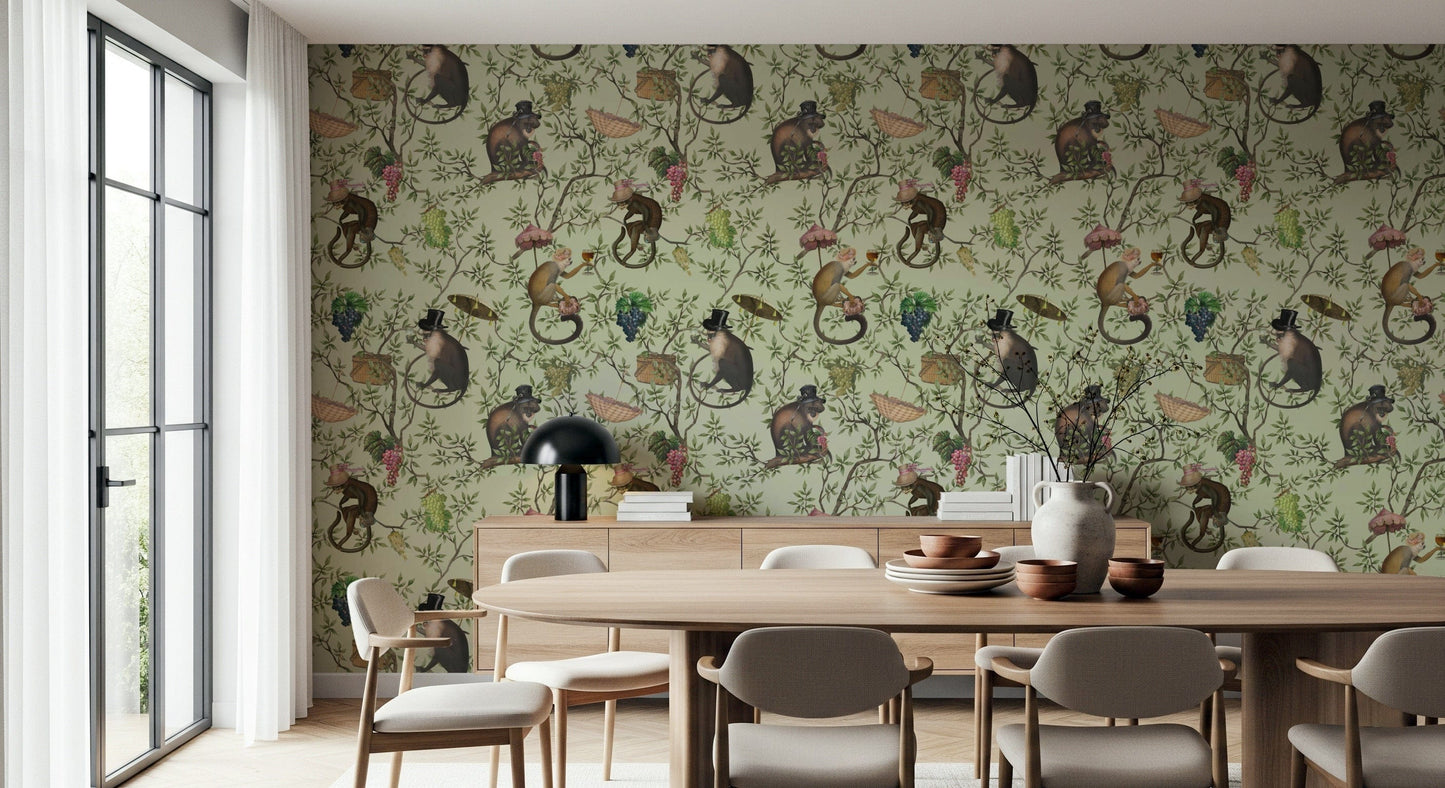 A Primate's Afternoon Tea Wallpaper⁠