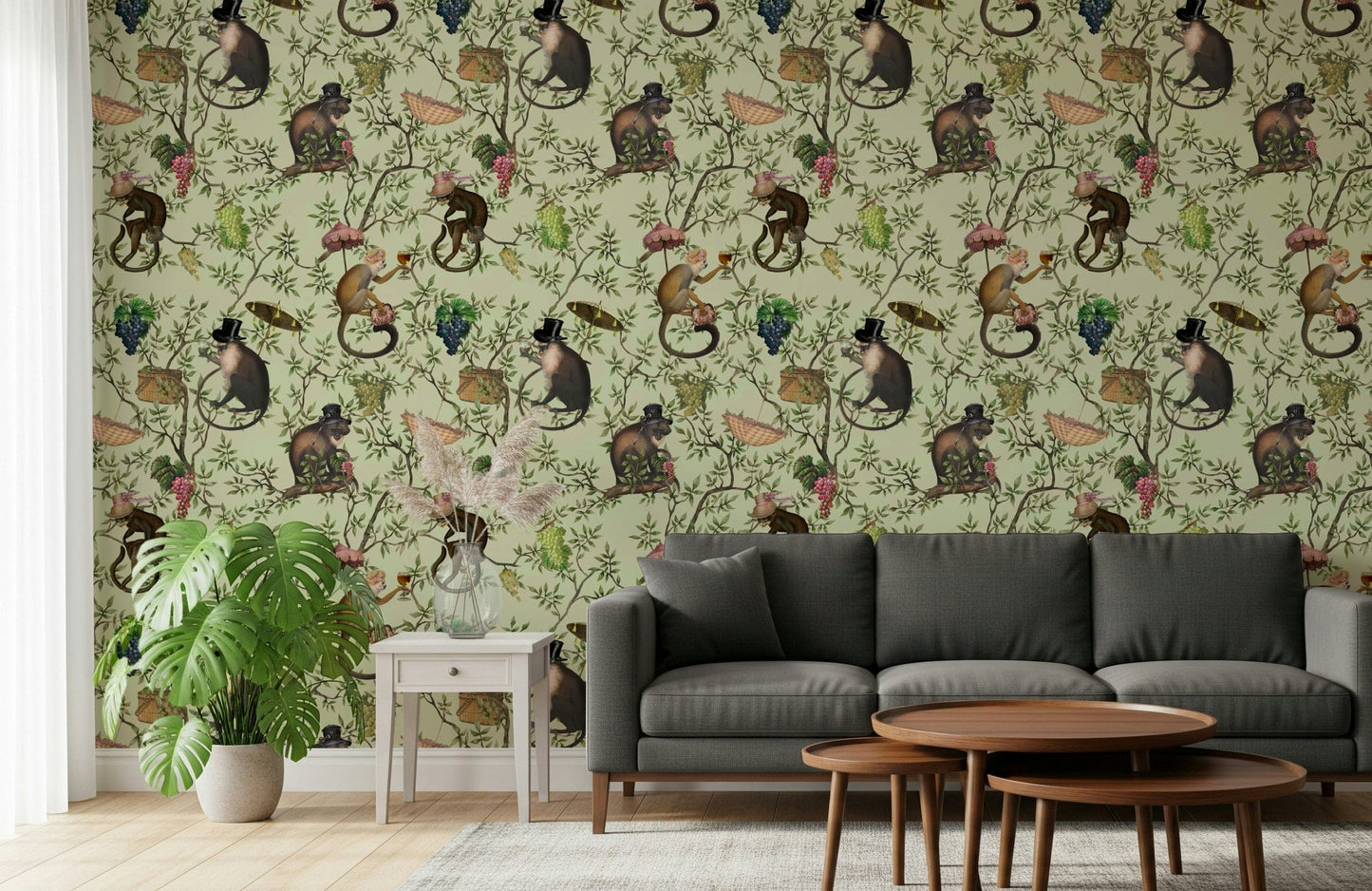 A Primate's Afternoon Tea Wallpaper⁠