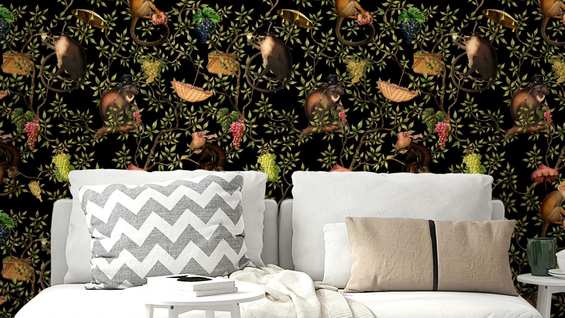 Monkeys & Vines: A Whimsical Escape Wallpaper with playful monkeys and lush vines.

