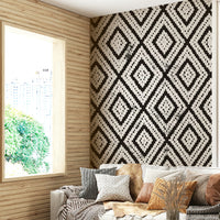 Artistic tiled wallpaper with quiet texture


