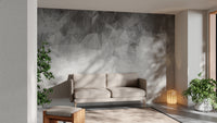 Modern polygonal artwork in grayscale
