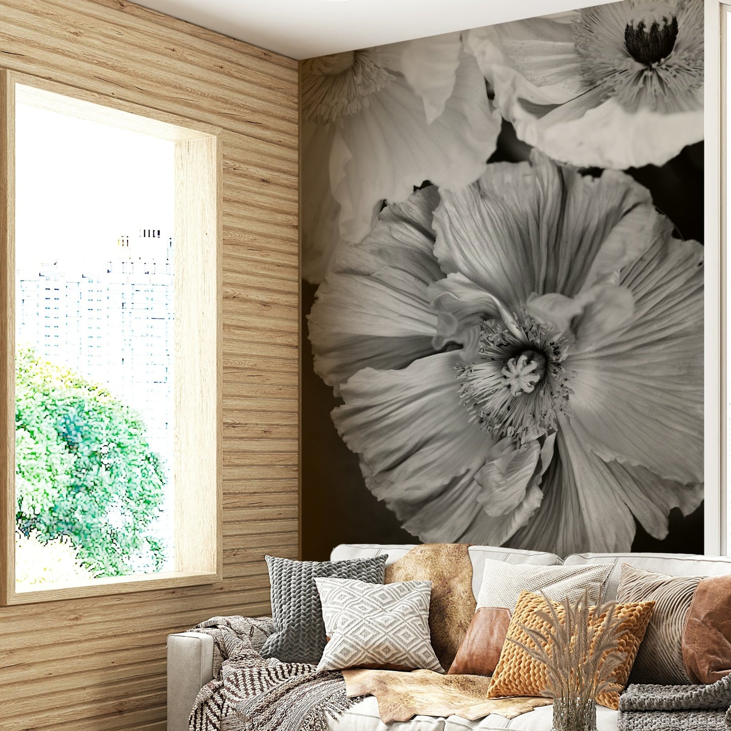 Black, white, and gray colors.

