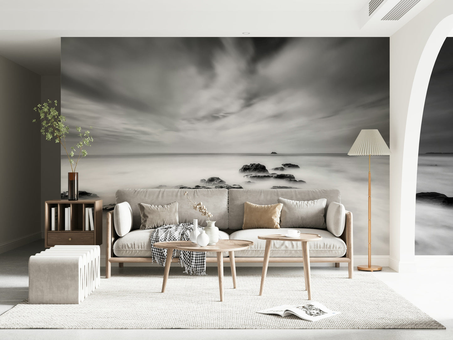 Monochrome Seascape Dream Wall Mural -2528950