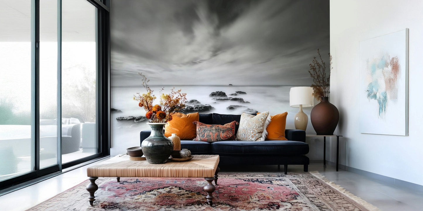 Monochrome Seascape Dream Wall Mural -2528950