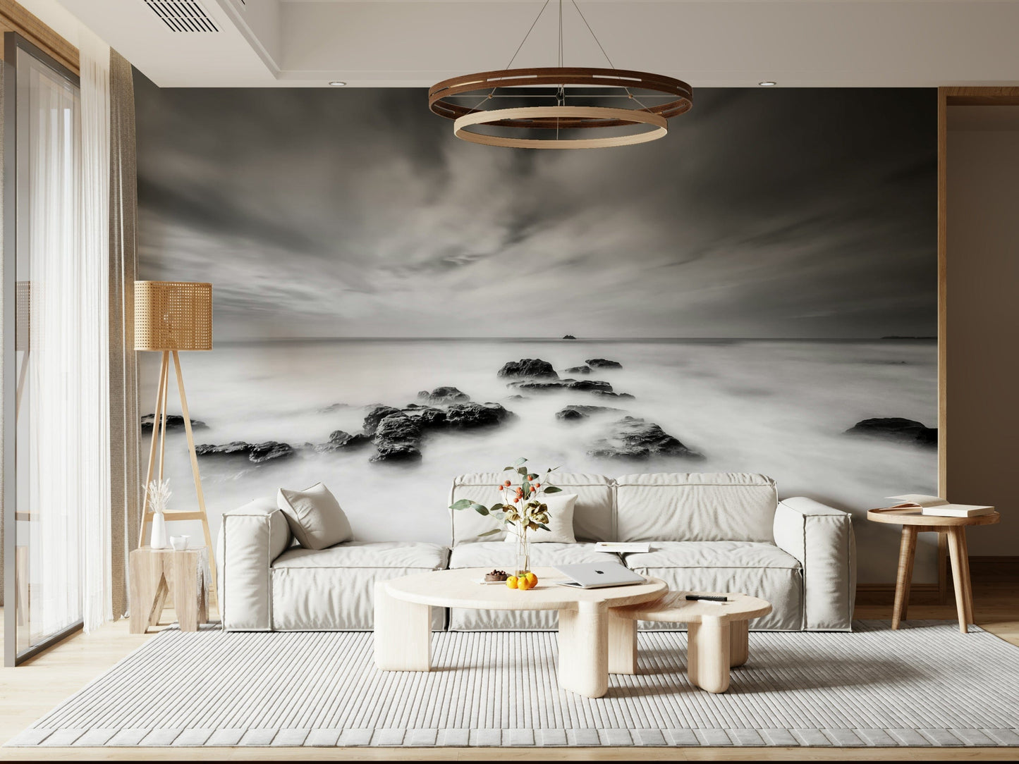 Monochrome Seascape Dream Wall Mural -2528950