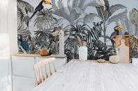 Monochrome Kids Jungle Wallpaper Mural - Giffywalls