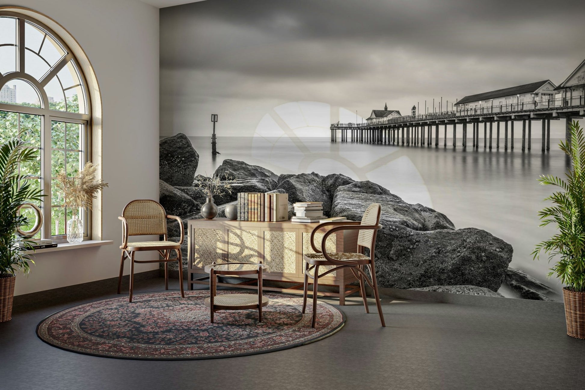 There's a strong sense of natural beauty, profound stillness, and sophisticated artistry.
