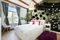 A beautiful modern art wall mural for a living room.

