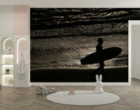 The peel and stick wallpaper showing realistic water.

