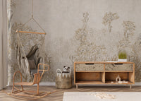Artistic shaded flowers in sepia wallpaper
