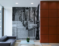 Paris Montmartre stairway mural for creating a timeless atmosphere.

