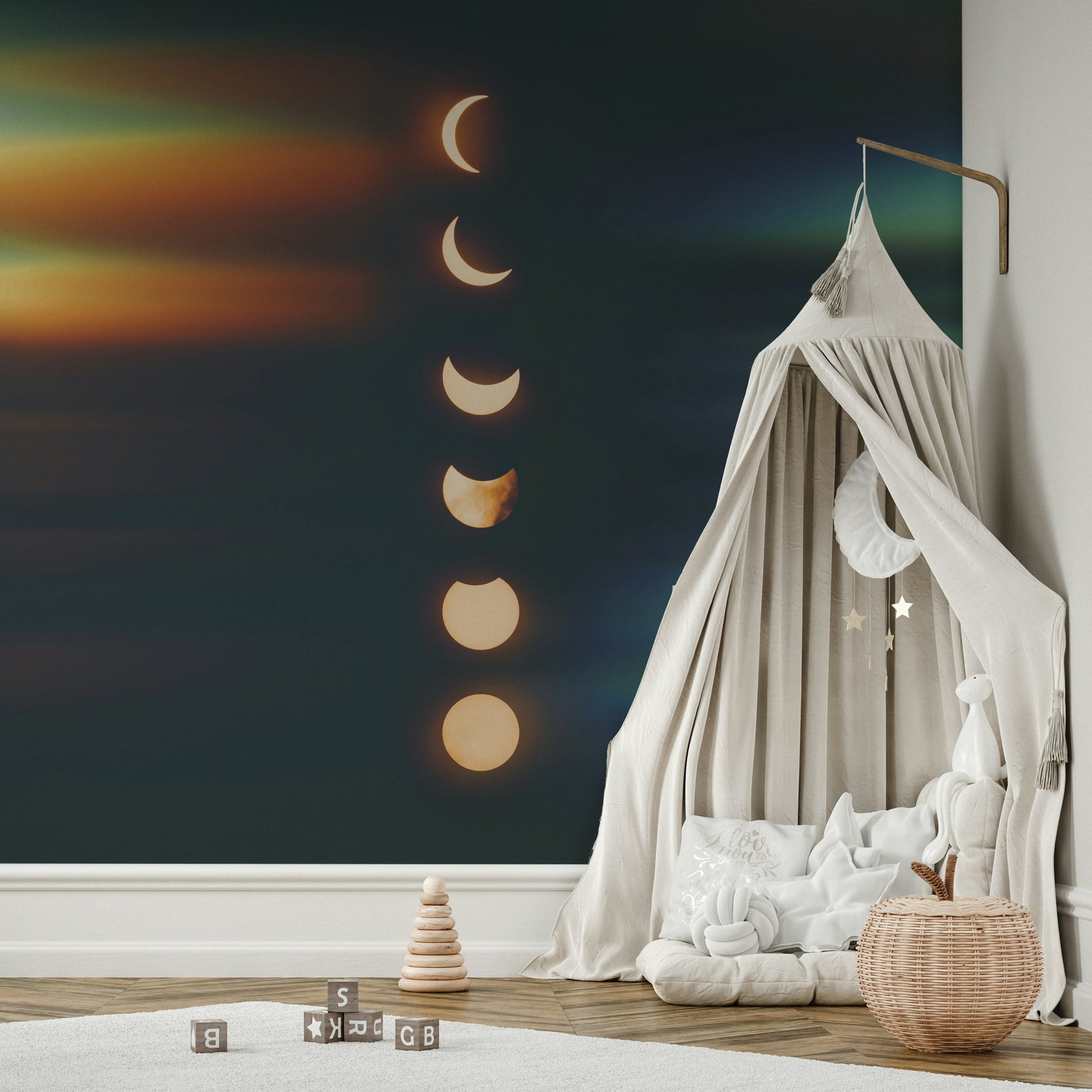 A sophisticated and dreamy wallpaper.

