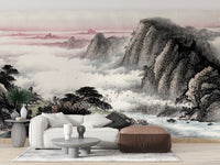 Serene mountain wallpaper for walls
